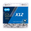KMC Fahrrad Kette X12 Kompatibilität: 12-fach | SB-Verpackung | silber / schwarz | 126 Glieder