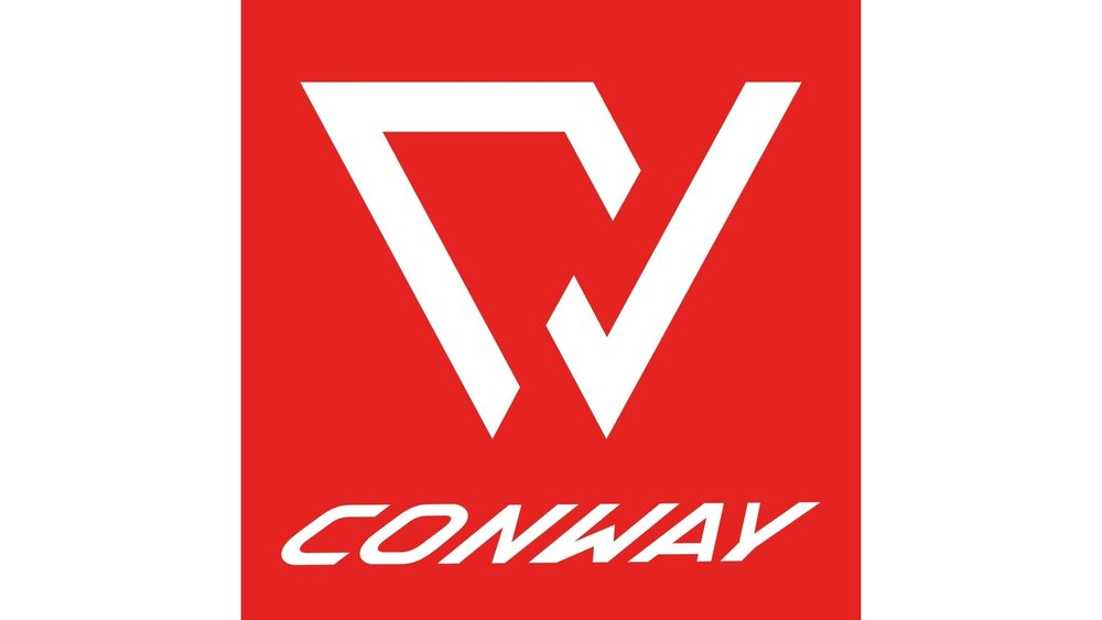 Conway Logo Sticker  3XL weiß, rot