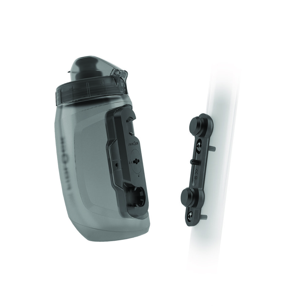 FIDLOCK Trinkflaschen Set TWIST inkl. bike base Inhalt: 450 ml | transparent schwarz