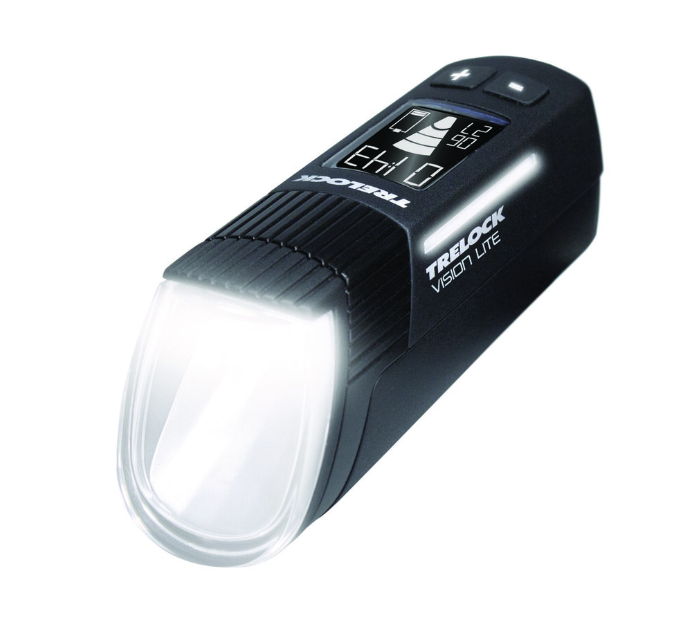 TRELOCK LED Akkufrontleuchte 80 LUX I-GoVisionLite inkl. Halter ZL 760 (22-32 mm) und USB-Ladekabel | Befestigung: Lenker | schwarz